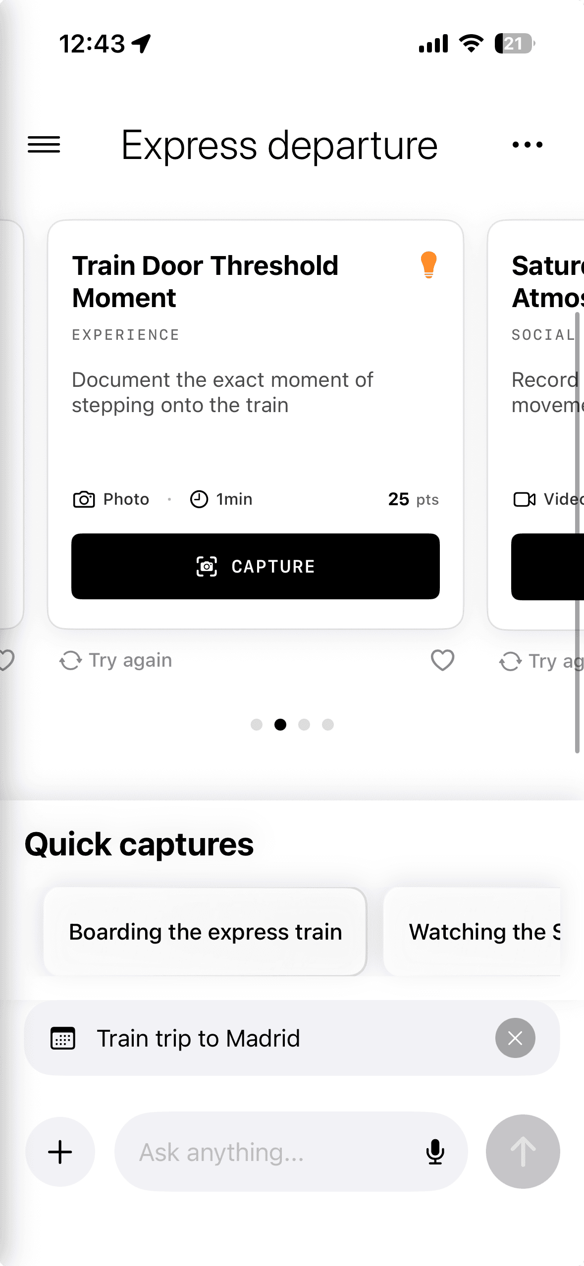 Creative ideas for event capture